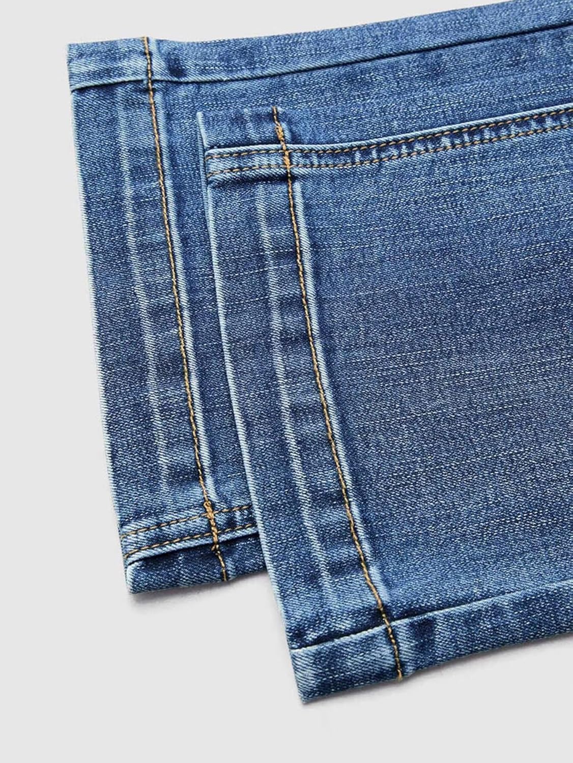 Flamingals Mid Waist Bootcut Jeans for Women Washed Casual Stretchy Denim Jeans Without Belt - Image 5