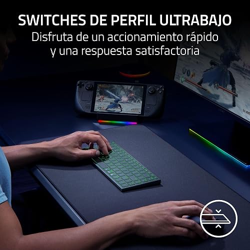 Razer Joro Portable Keyboard - Compact backlit wireless keyboard - Bluetooth - Low Profile - USB-C - compatible Apple macOS & iOS - Windows PC - US Layout QWERTY | Black - 5