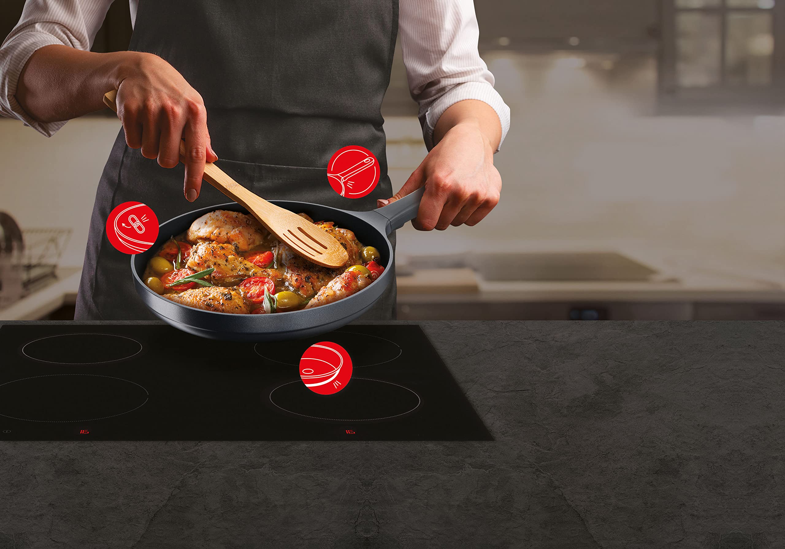 Image secondaire de Poêle à Frire Tefal Trattoria Pro 20 cm en Fonte d'Aluminium