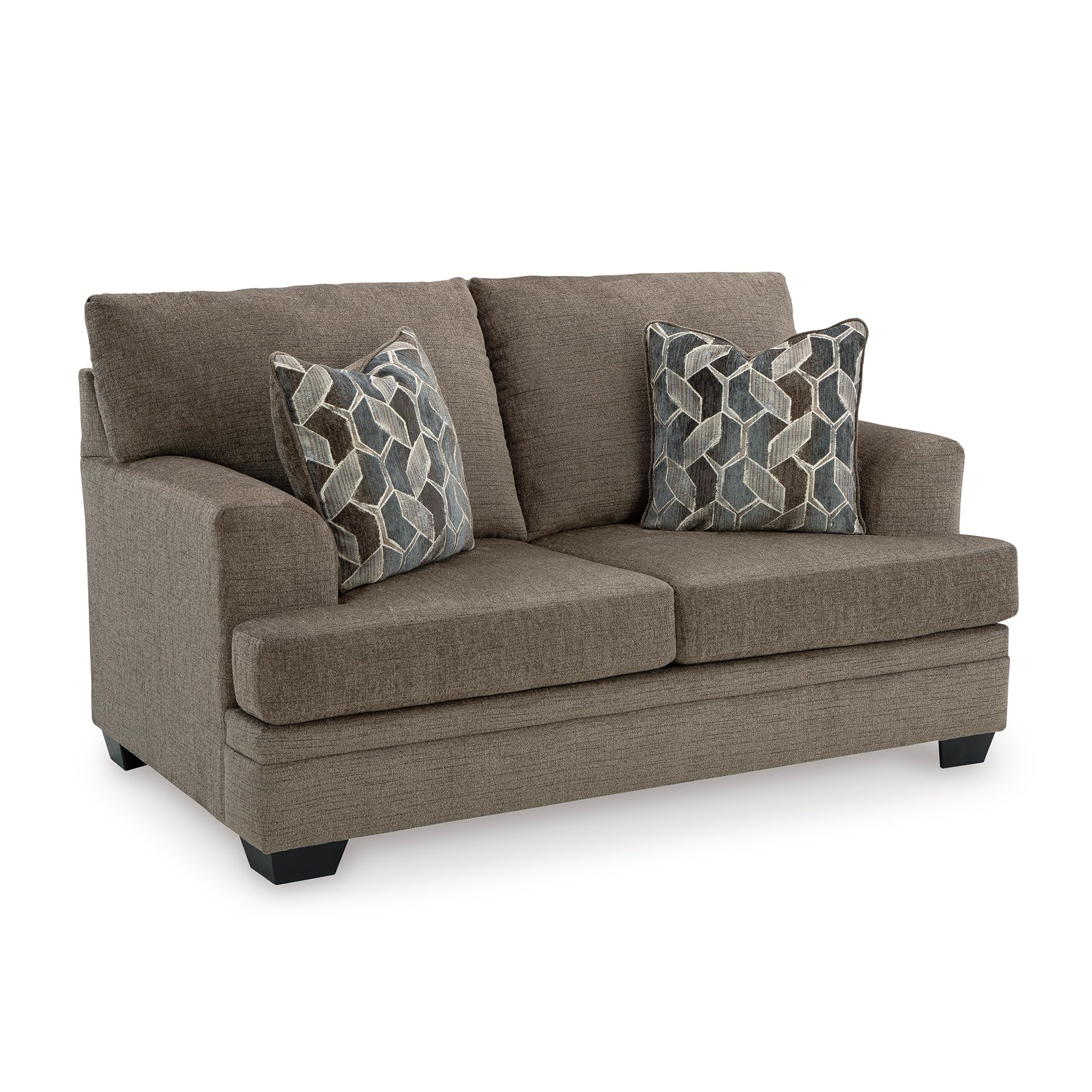 Photo 1 of Signature Design by Ashley Loveseat Sofa, Brown Chenille