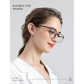 TIJN Blue Light Blocking Glasses for Women Men TR90 Frame Square Nerd Eyeglasses Anti Blue Ray Computer Screen Glasses