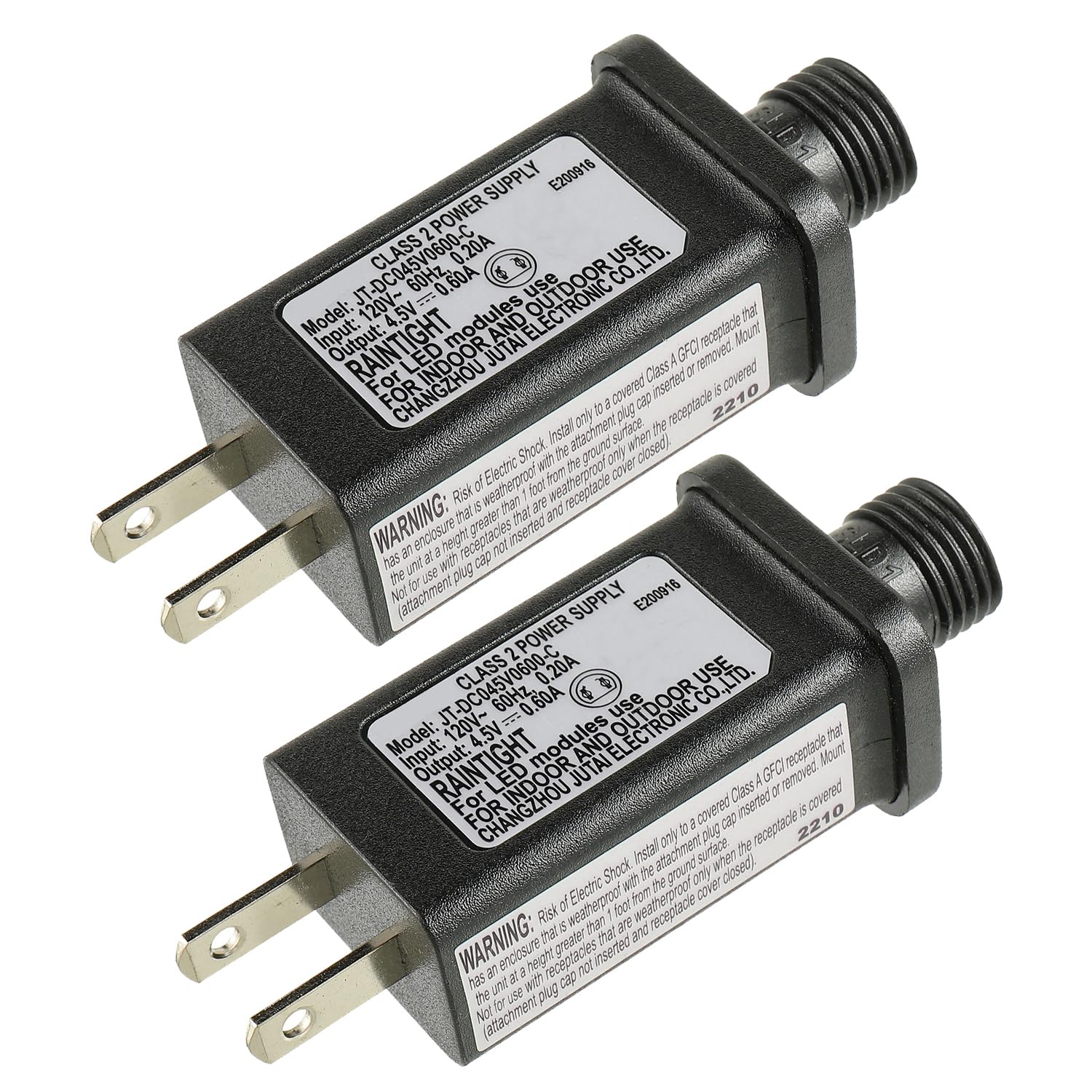 4.5V 2.7W LED Transformer Replacement Class 2 Power Supply for Christmas String Light Inflatable Decorations LED Controller IP44 Waterproof Low Voltage