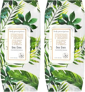 Body Prescriptions Makeup Remover Wipes Bulk Pack of 2, 100 Facial Cleaning Cloths Removes Makeup Mascara Dirt and Oil, Fl...