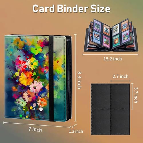 Vista 53 de Carpeta para tarjetas de intercambio, 4 bolsillos para tarjetas intercambiables, 400 bolsillos de doble cara, funda para tarjetas de tamaño Galaxia