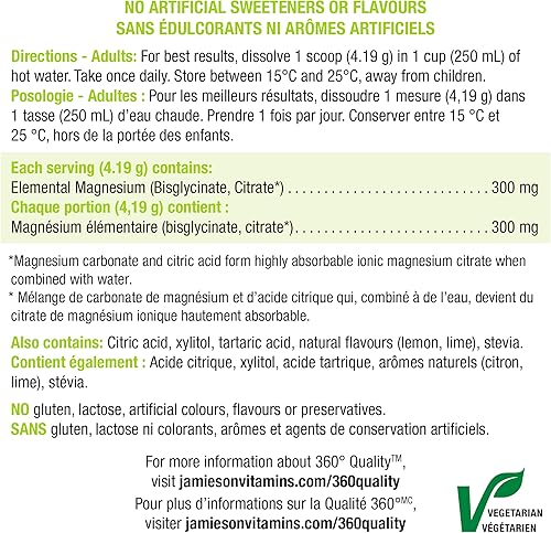 Miniatura 5 de Jamieson Mezcla de bebida de magnesio, sabor natural a limón y lima