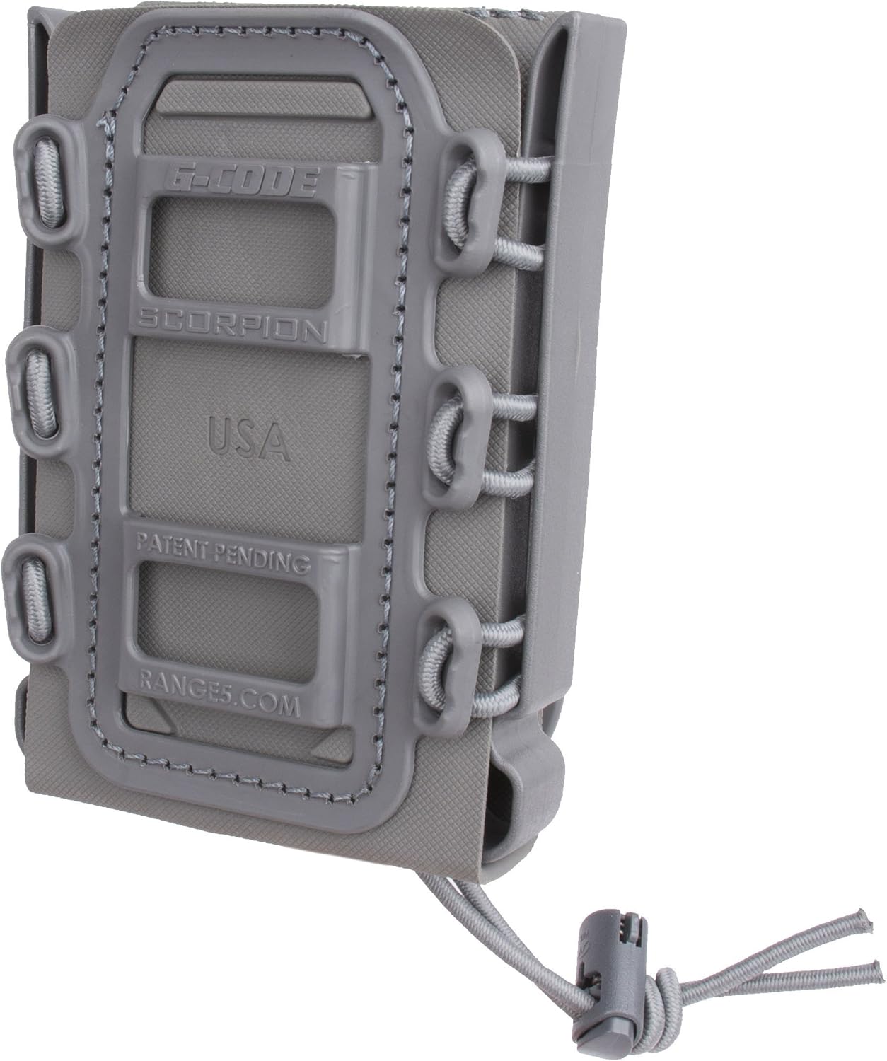 Rifle Soft Shell Scorpion Mag Carrier (Grey) with Paddle Attachment 100% Made in USA