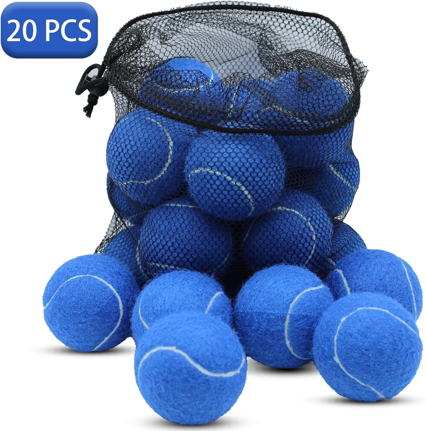 SHYUJAJIE Tennis Balls, 20 Pack Training Tennis Balls,High Elasticity Practice Tennis for Beginner, Exercise Playing Balls for Pet Dog