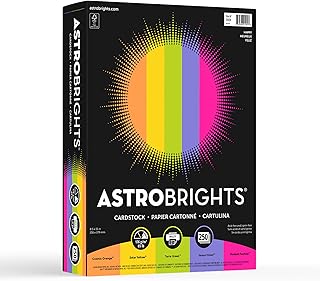 Sponsored Ad - Astrobrights Colored Cardstock, 8.5" x 11", 65 lb., Happy Assortment, 250 Sheets