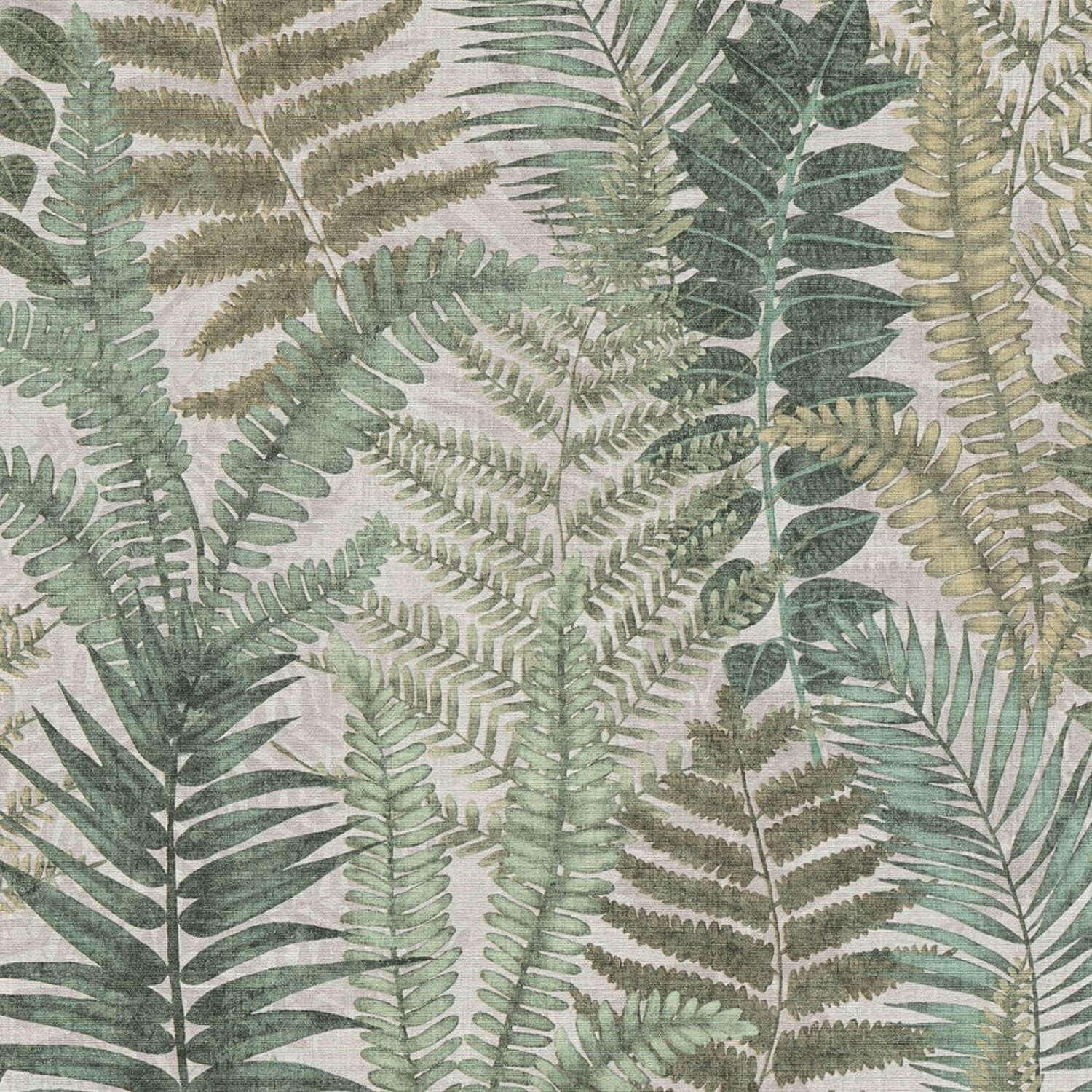 Papier peint motif floral Profhome : camoufler les défauts des murs
