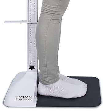 DETECTO PHR Portable Stadiometer Height Measuring Rod 4.5-81 Inch/11.5-205 cm, Accurate Scale Height Measuring Tool for Office Clinic Wall Adult Kids