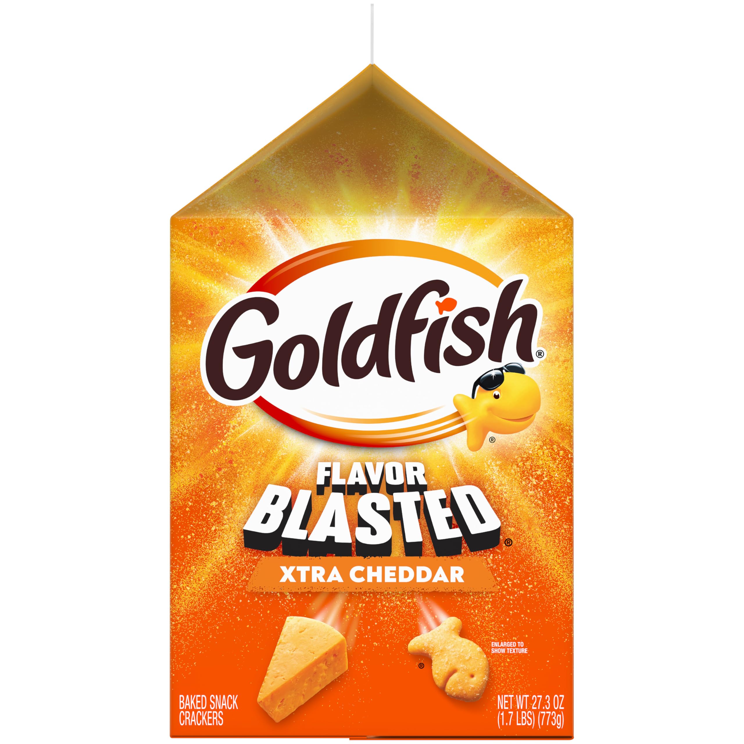 Goldfish Flavor Blasted Xtra Cheddar Cheese Crackers, 27.3 Oz Carton