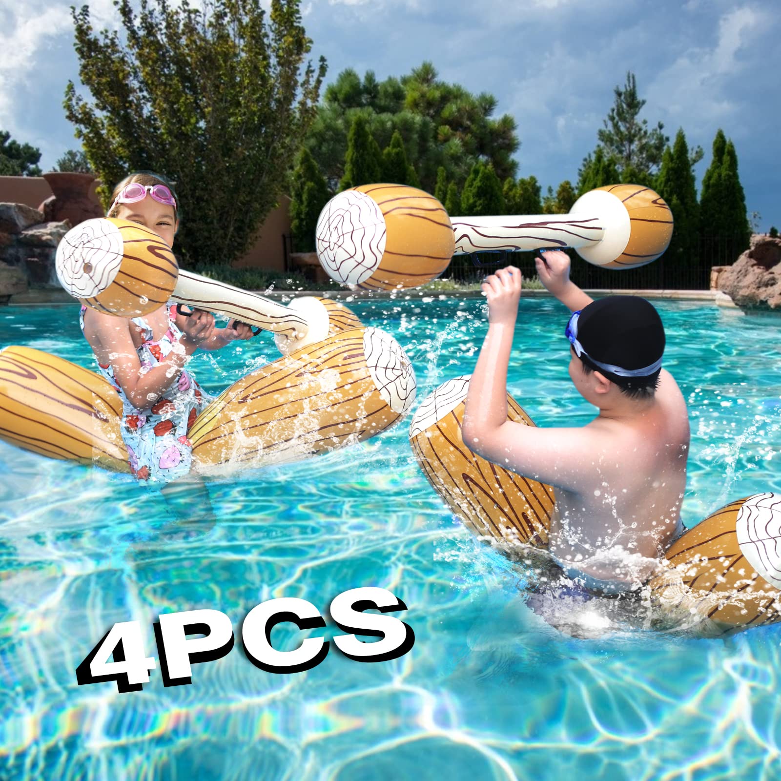 Family Pool Floats Inflatable Pool Floats Battle Log Pool Rafts Floats