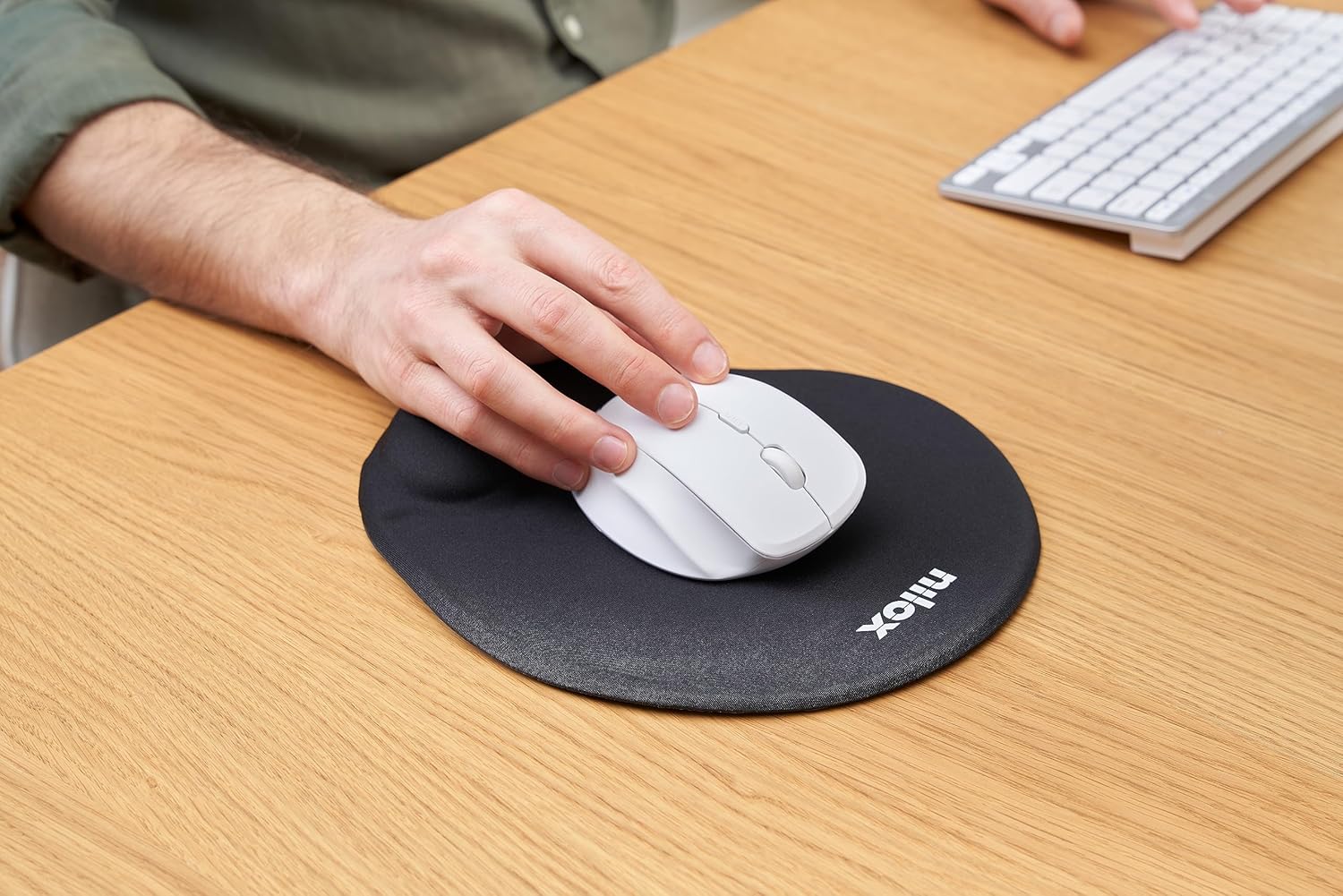 Nilox Mouse Mat NXMPE01 ERGONOMICA (25x22) Black