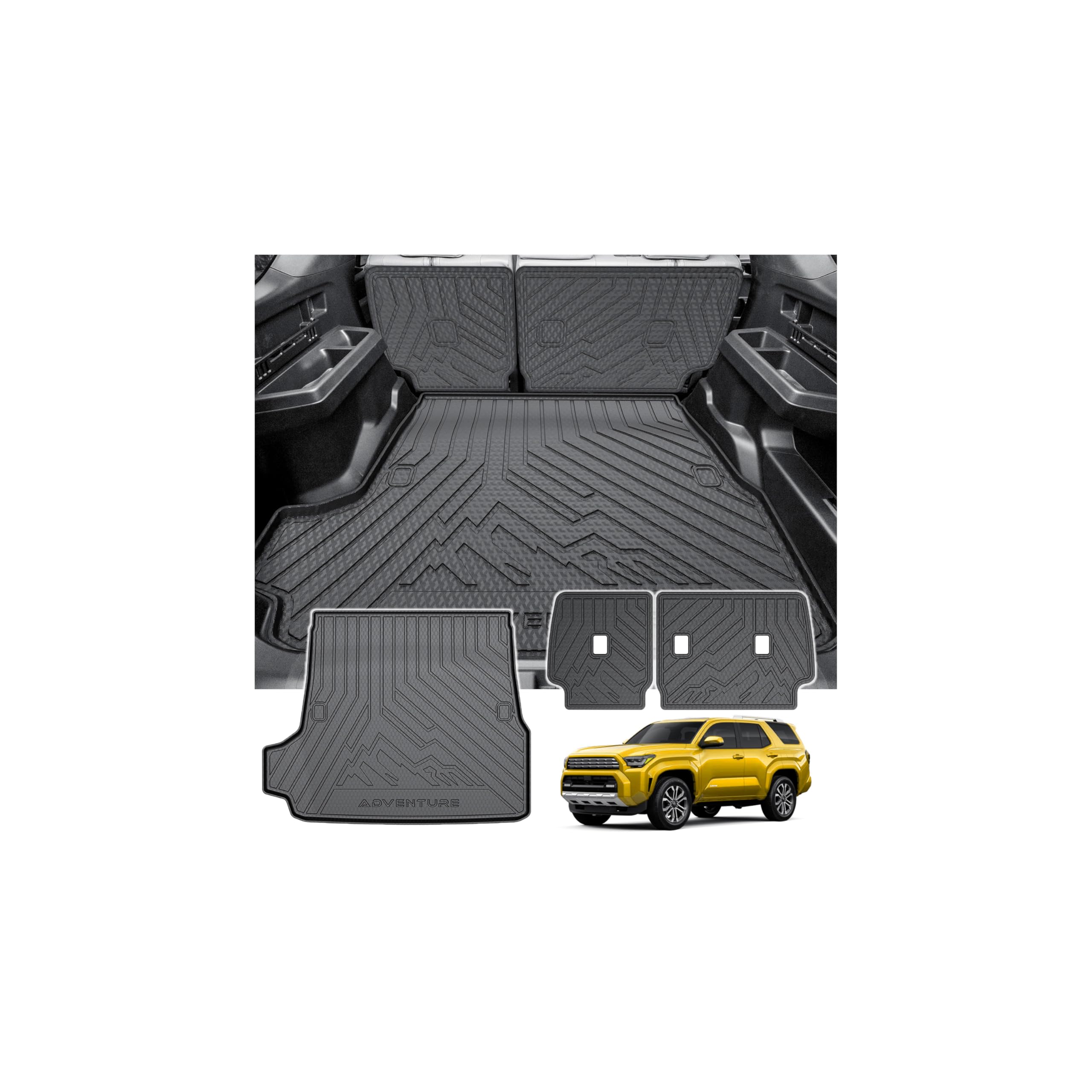 xipoqix Fit 2010-2023 Toyota 4Runner Rear Trunk Mat Backrest Mat All Weather Cargo xipoqix Fit 2010-2023 Toyota 4Runner Rear Trunk Mat Backrest Mat All Weather Cargo