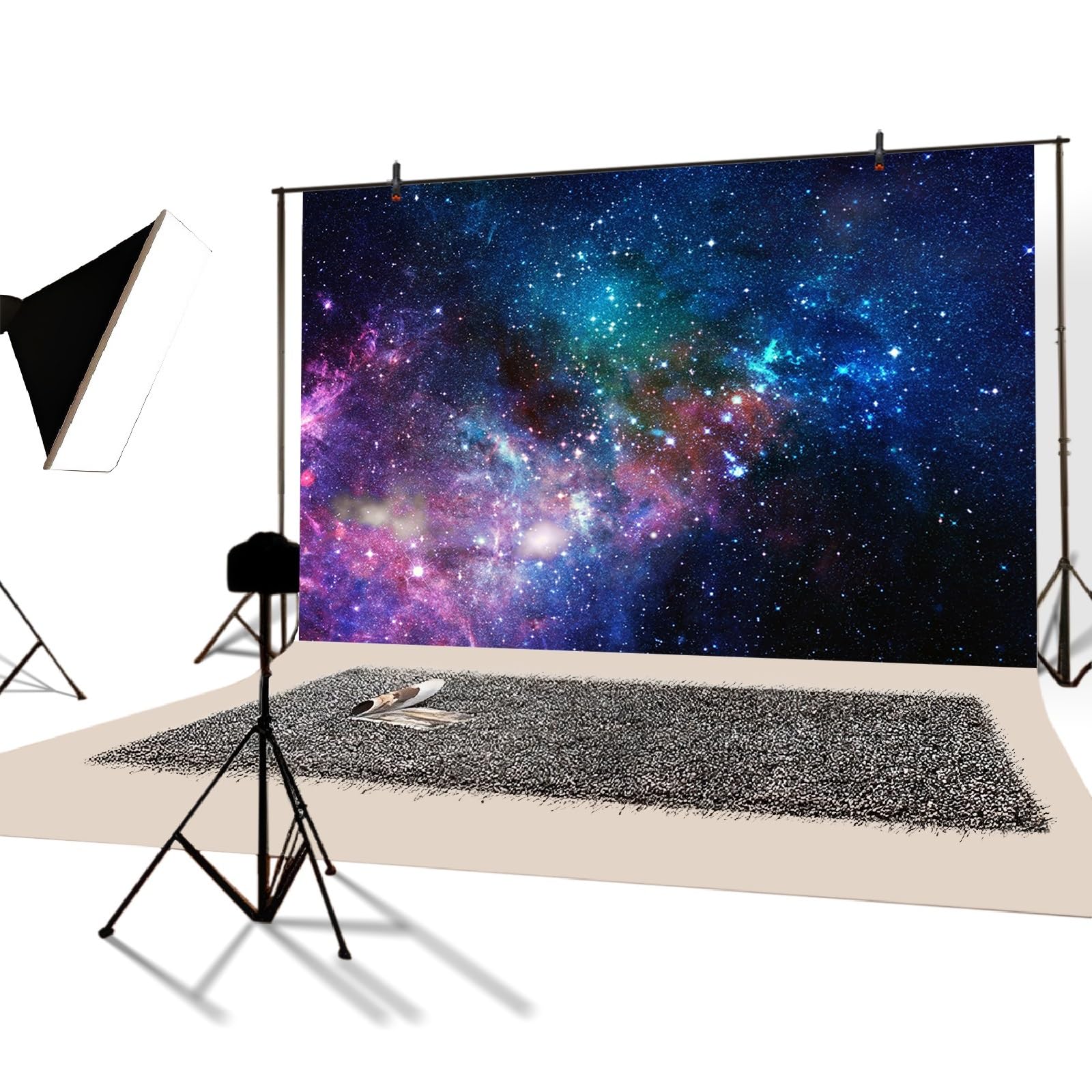 YongFoto 3,5x2,5m Vinile Sfondo Fotografico Cartoon Space