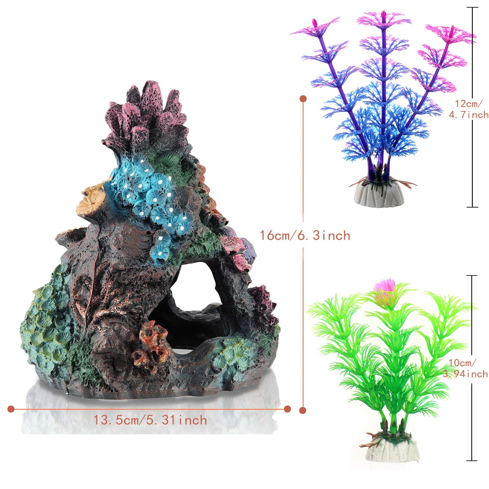 Aquarium Zubehr Koralle Toyvian Knstliche Koralle Aquarium Deko 765cm   Realistisches Harz Riff Ornament