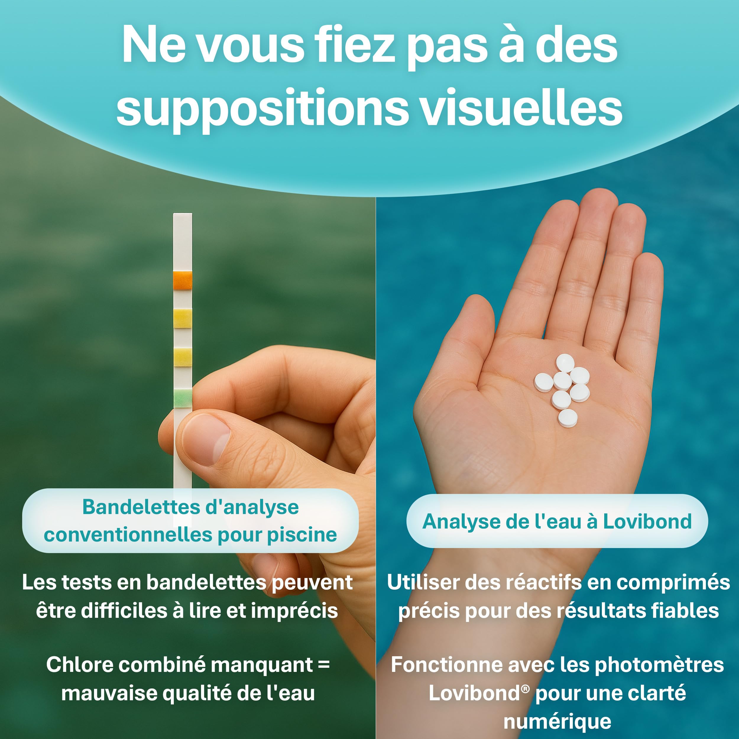 Lovibond DPD No.1, DPD No.3 et pH 250 comprimés