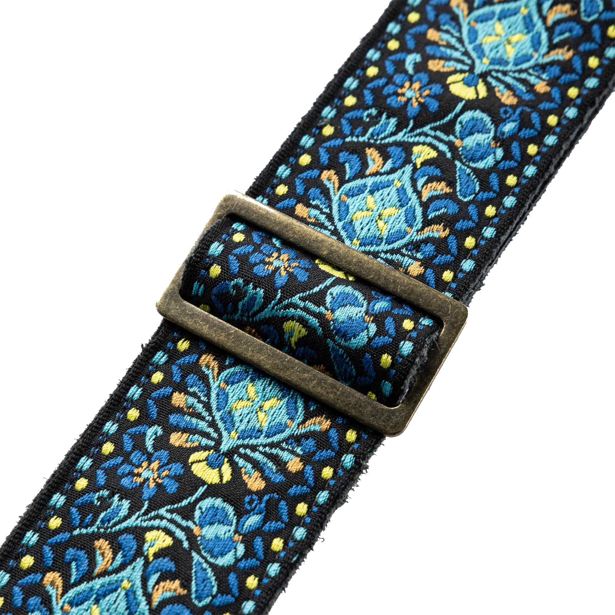 Levy's Leathers Vintage Hootenanny Series Gitarrengurt | Jacquardgewebe | Breite 5 cm | Farbe Blau | (M8HTV-04)