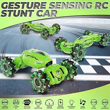 Zaddgiuuy Gesture Sensing RC Stunt Car, 2.4GHz 4WD Remote