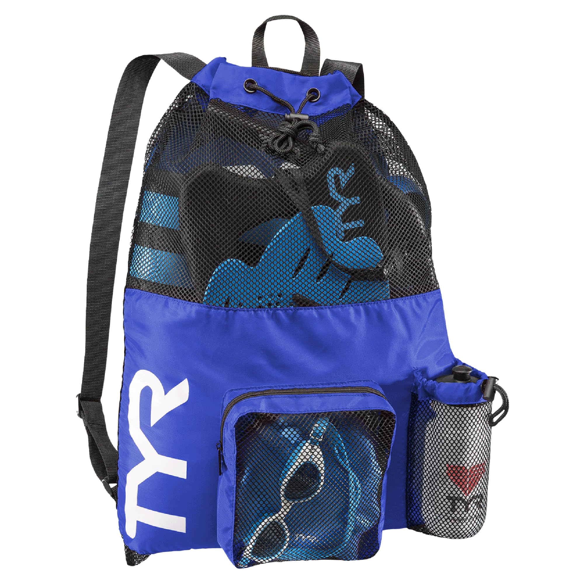 TYRUnisex Mesh Mummy Backpack for Swim, Gym and Workout Gear, Black, 40-liter Capacity Backpack (pack of 1)