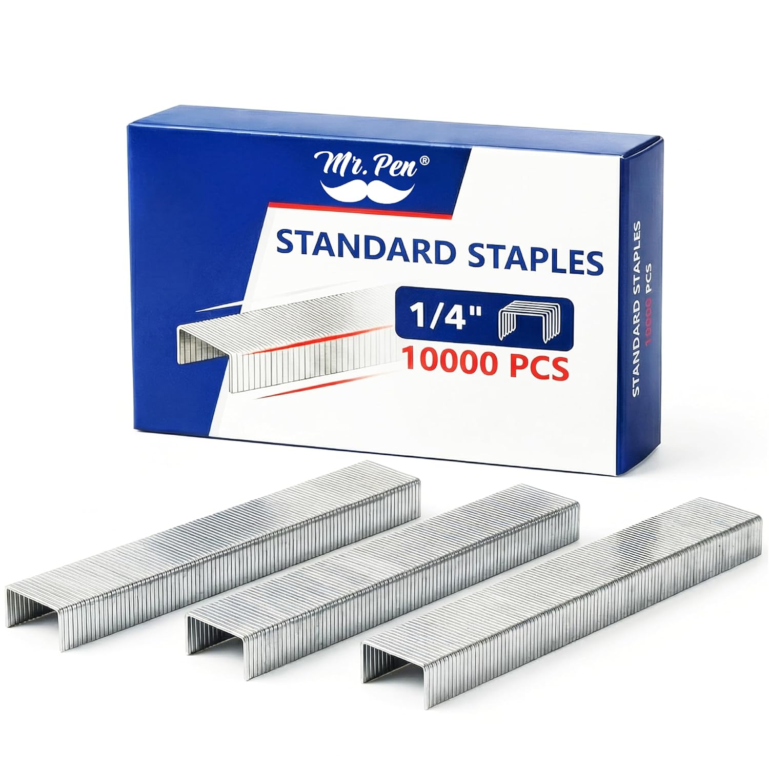 Mr. Pen 1/4 Inch Heavy Duty Staples for Staple Gun, 10,000 Pack - Jam-Free, 20 Sheets, Upholstery, Construction, Furniture