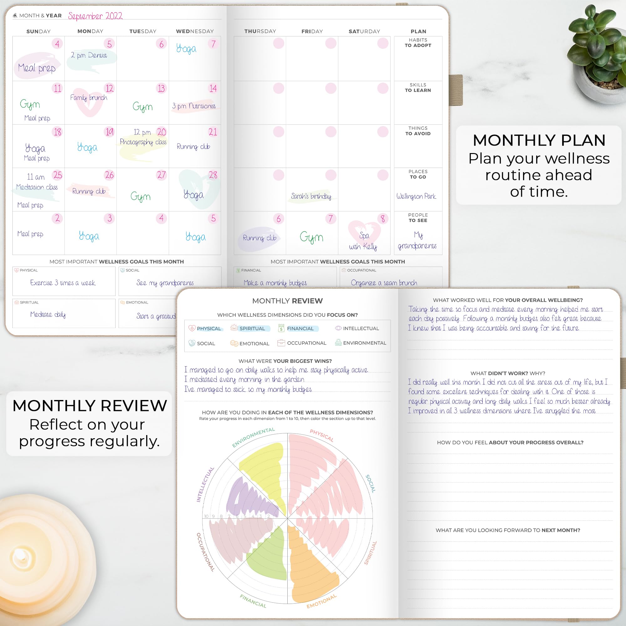 Clever Fox Wellness Planner Premium, Daily Lifestyle Journal to Support Health, Nutrition & Exercise - Image 4