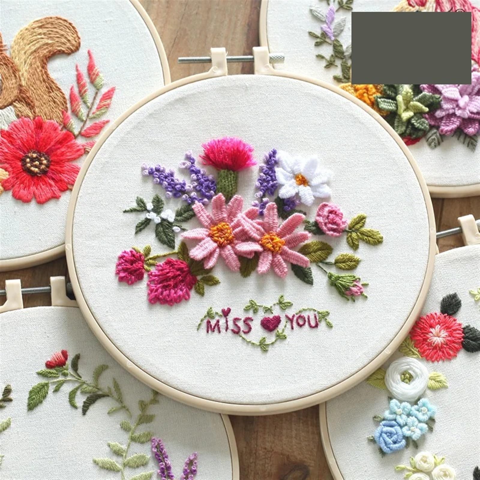 haft, Zestaw do haftowania, zestaw startowy haftu stemplowanego DIY(Color 01)