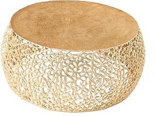 Riess Ambiente Filigraner Design Couchtisch Leaf 75cm Gold Handmade Beistelltisch für Dein Wohnzimmer