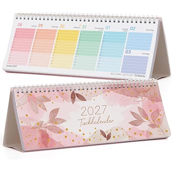 Desk Calendar 2027 January to December 2027