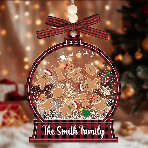 Personalized Family Christmas Ornaments 2025, DIY Ginger Breads Families of