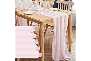 10ft Romantic Pink Chiffon Table Runner