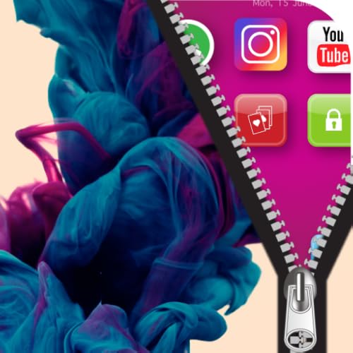 Colorful ink Zipper Screen : Wonderful Theme Zip Lock