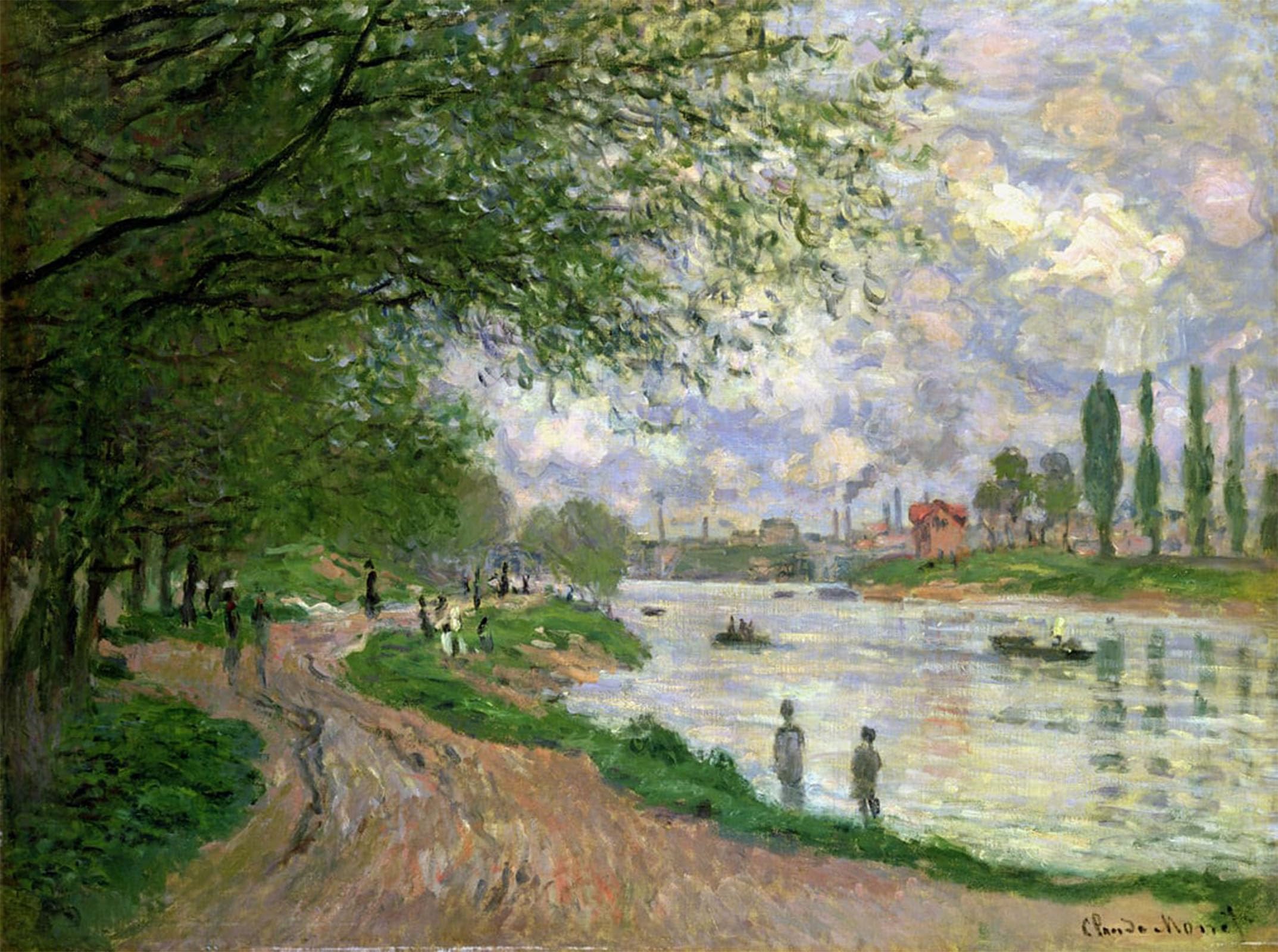 Tableau Claude Monet de Lajatte impression poster graffiti moderne 60x90cm