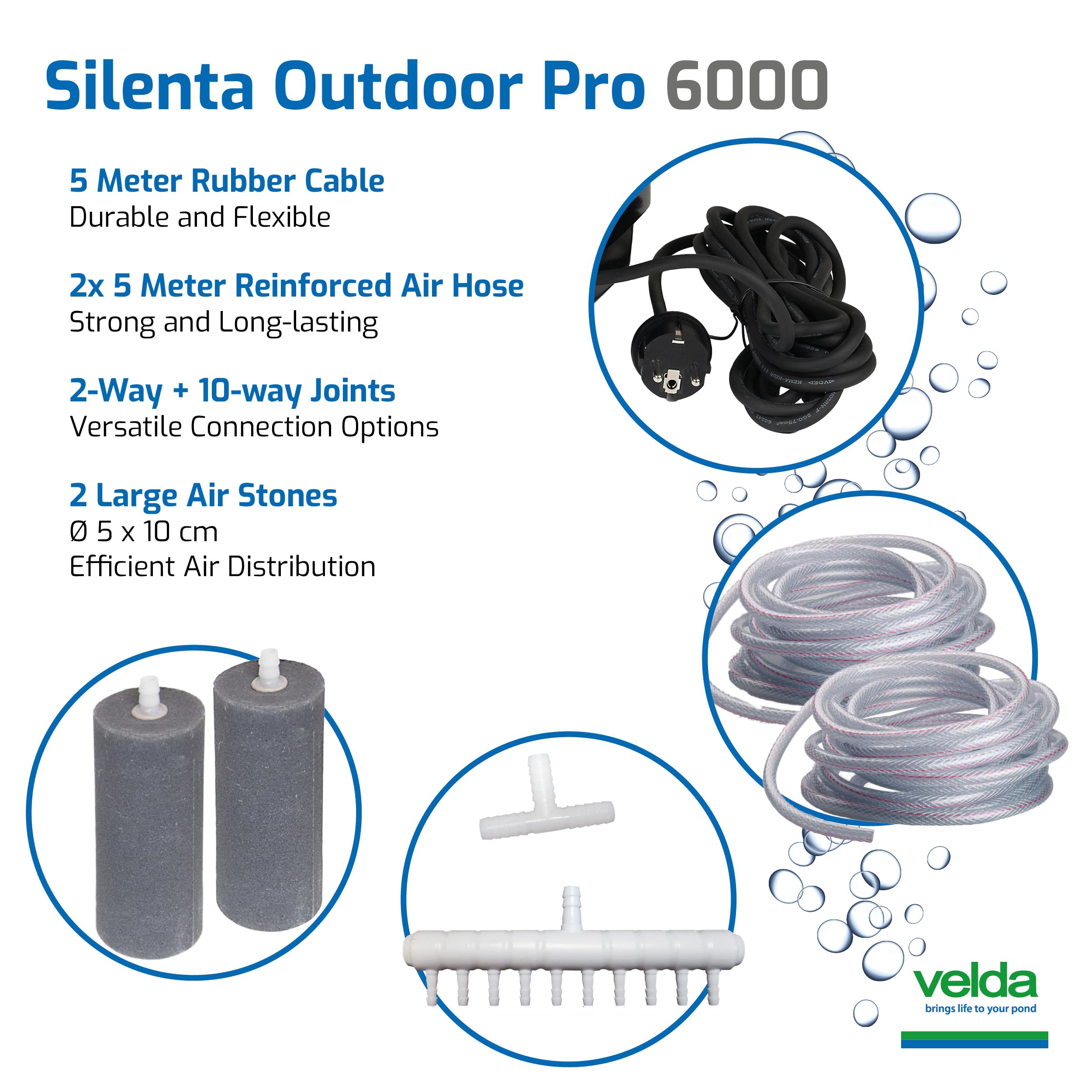 Velda 125099 Silenta PRO 6000 - Kit di areazione