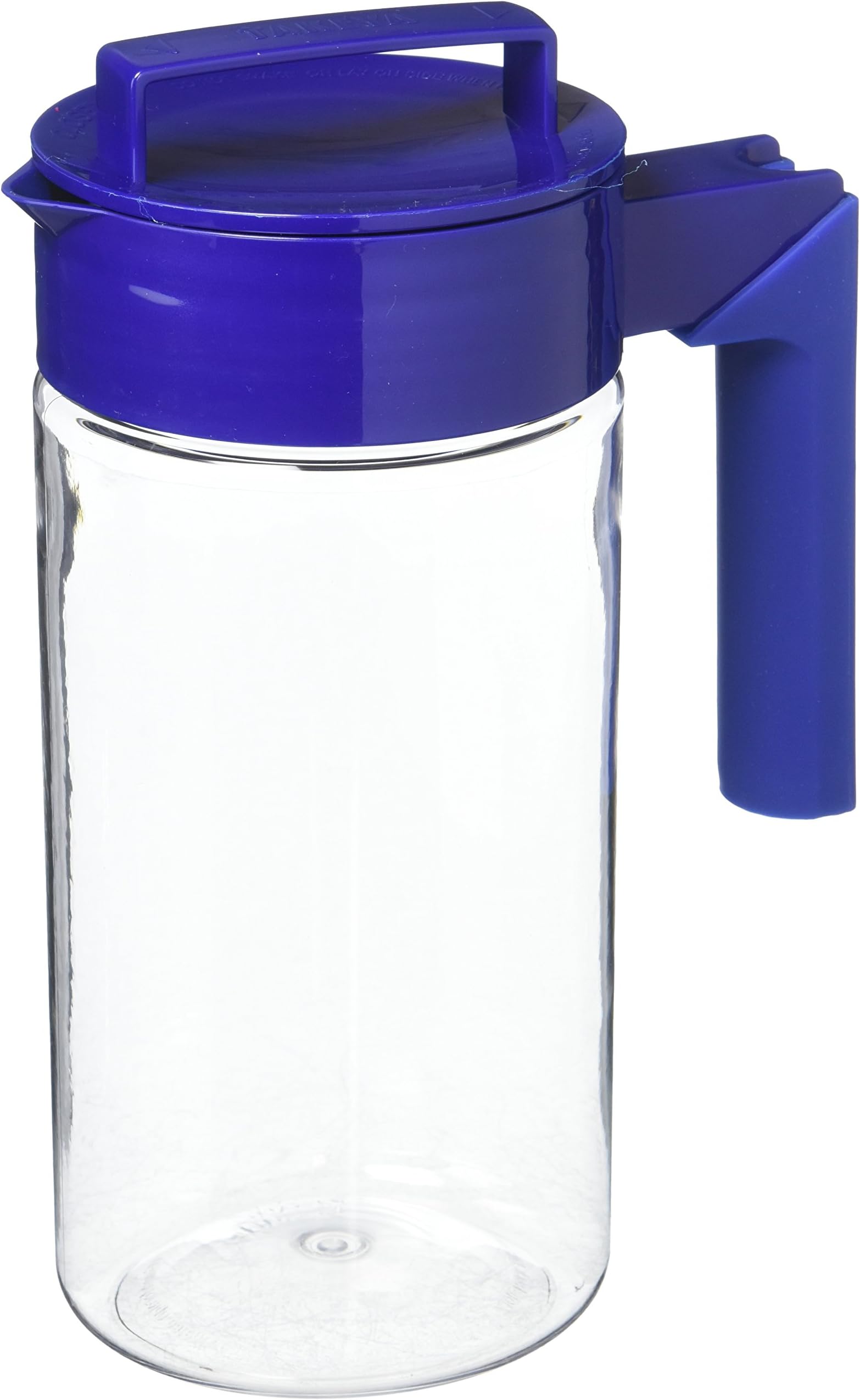 Airtight Pitcher - Durable BPA-Free Eastman Tritan Odor/Stain-Resistant Leakproof Lid for Iced Tea/Water Easy-Grip Silicone Handle Spill-Free Spout Fridge-Friendly Made in USA 1 Quart/Blueberry