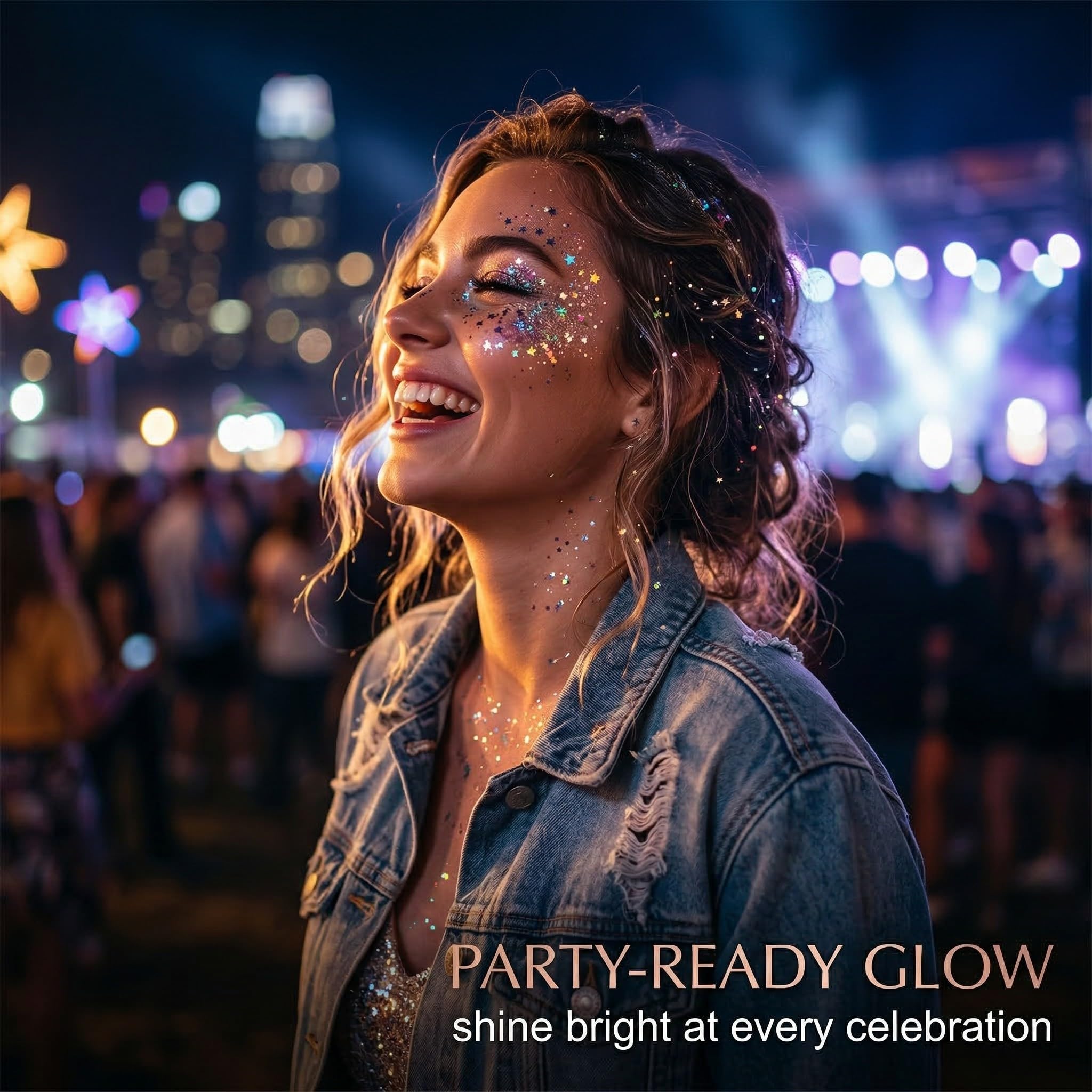 Glitter Stick Corpo e Viso Argento, Brillantini Viso Lunga Durata ad Alta Lucentezza, Gel Scintillante per Capelli e Pelle, Ideale per Festival, Rave, Party e Make-up Creativo