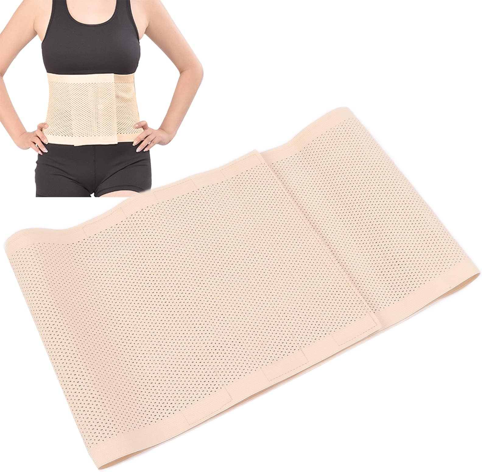Abdominal Binder, Adjustable Breathable Nylon Postpartum Recovery Belly Wrap Comfortable Postpartum Belly Band Postpartum Tummy Tuck Belt for Women Body Shaping Waistband(XL)