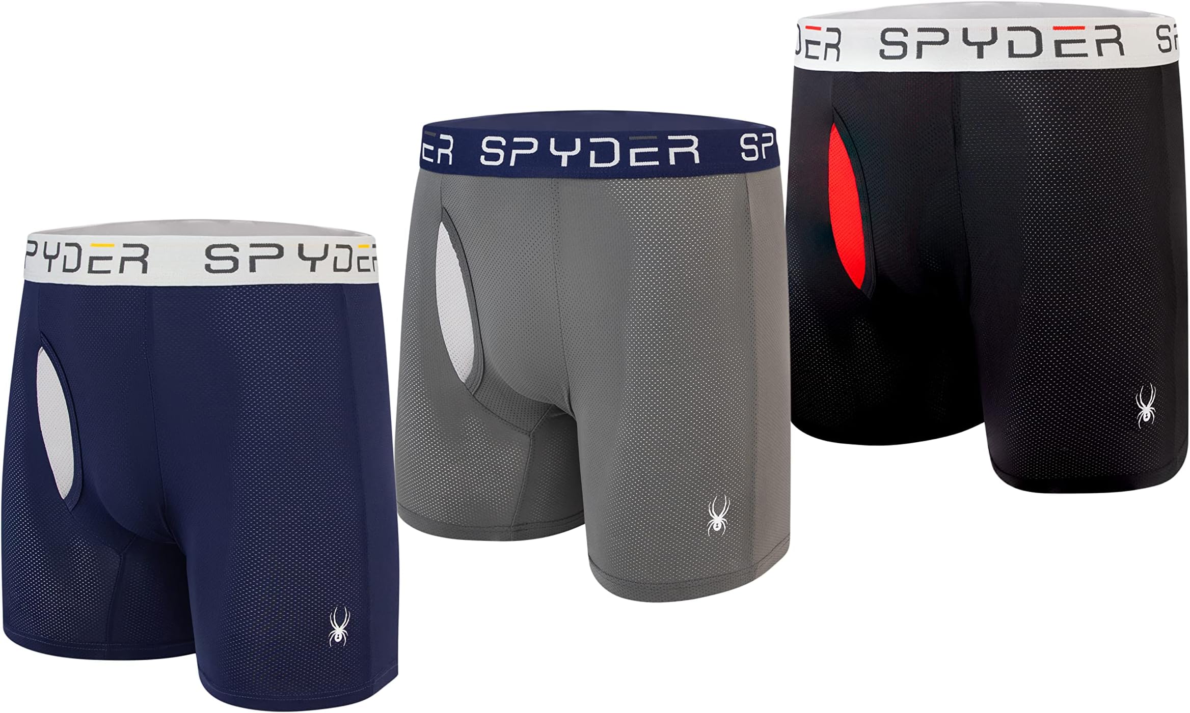 SpyderPerformance Mesh Mens Boxer Briefs Sports Underwear/Fly Front