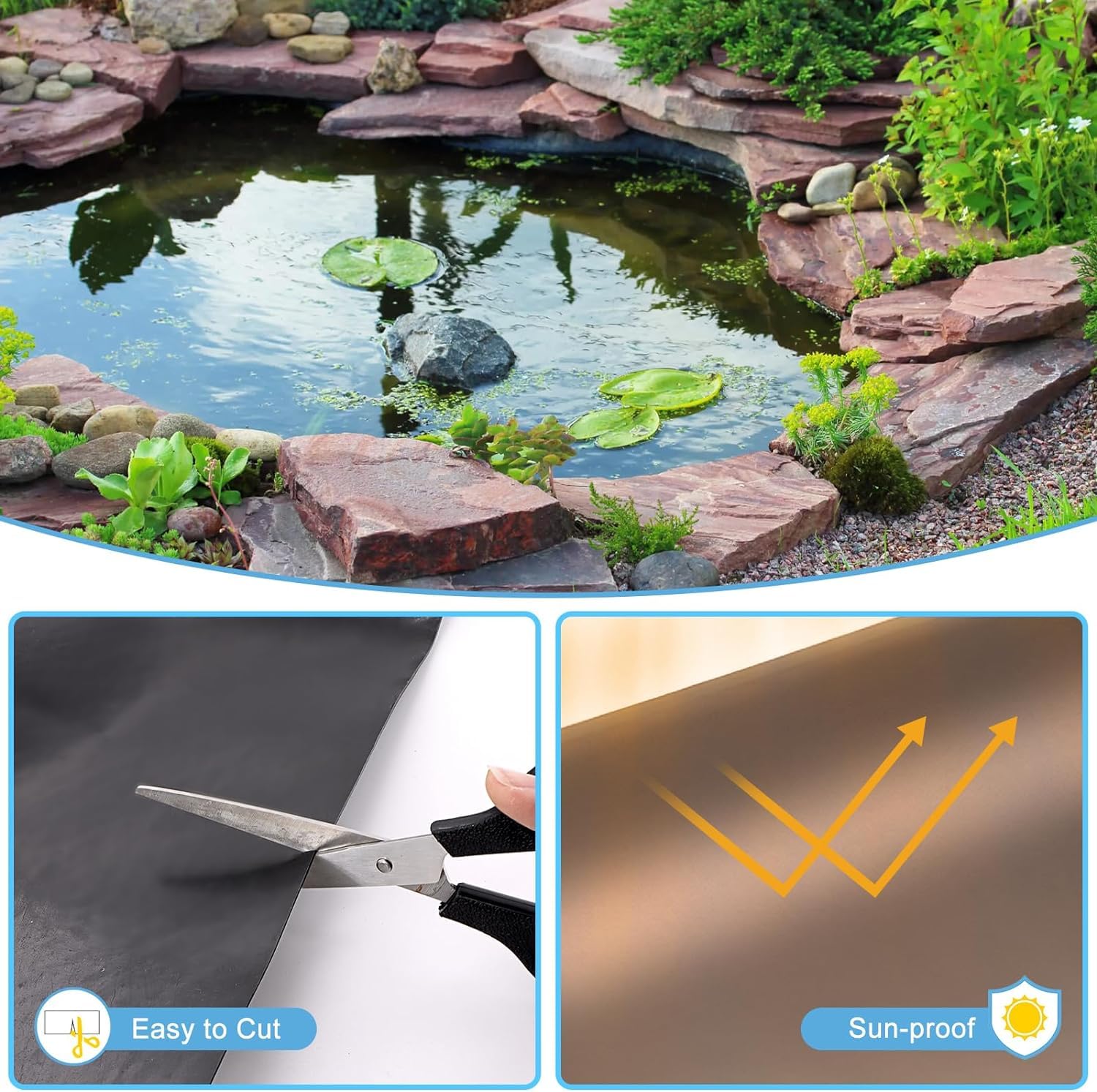 Tubo flessibile per pompa da laghetto da 12,5 m, per stagni esterni, fai da te, resistente alle pieghe, ideale per piccoli laghetti da giardino e acquari.