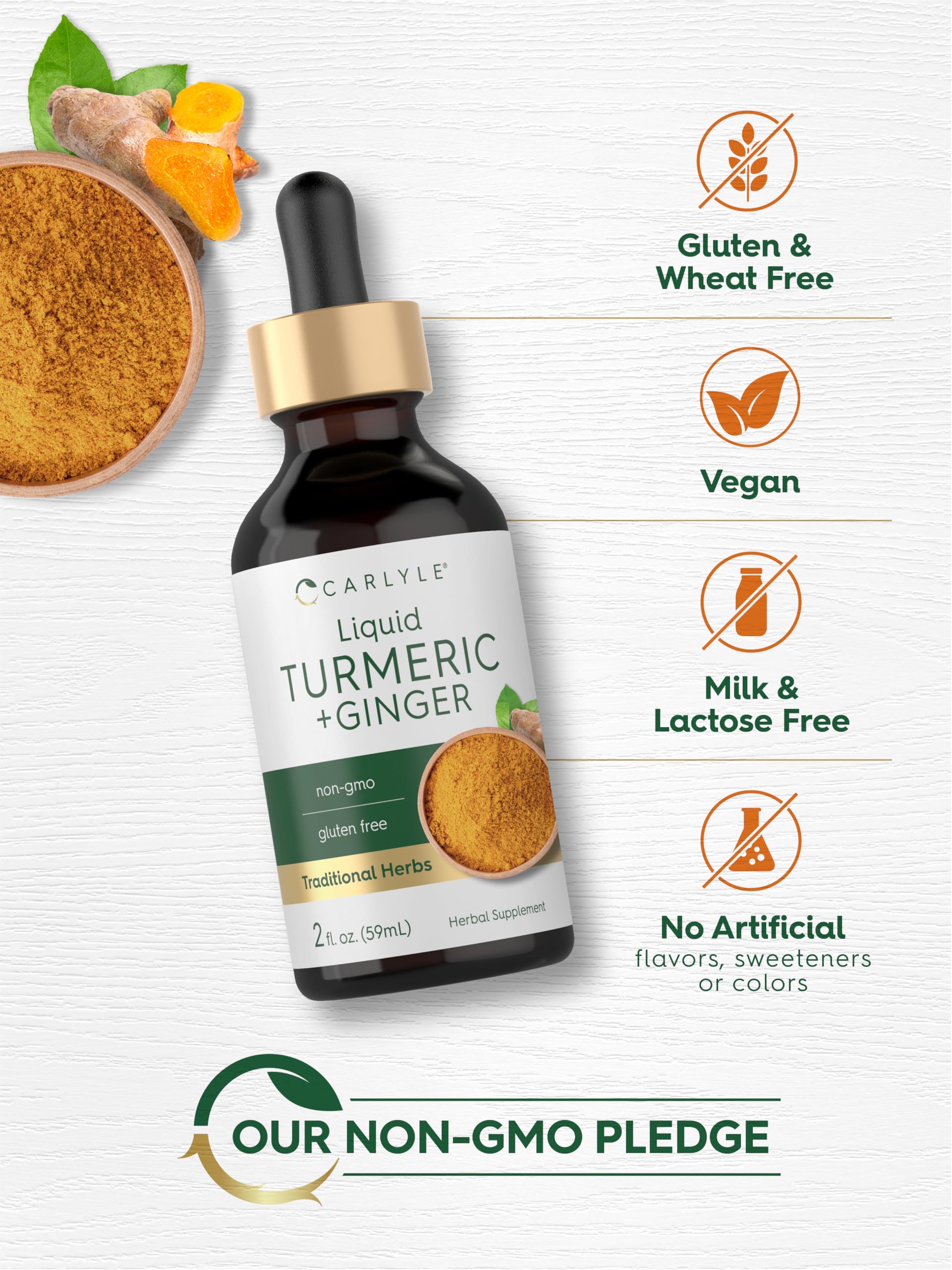 Carlyle Turmeric and Ginger Drops 2 fl oz | with Black Pepper — Amazon image 5