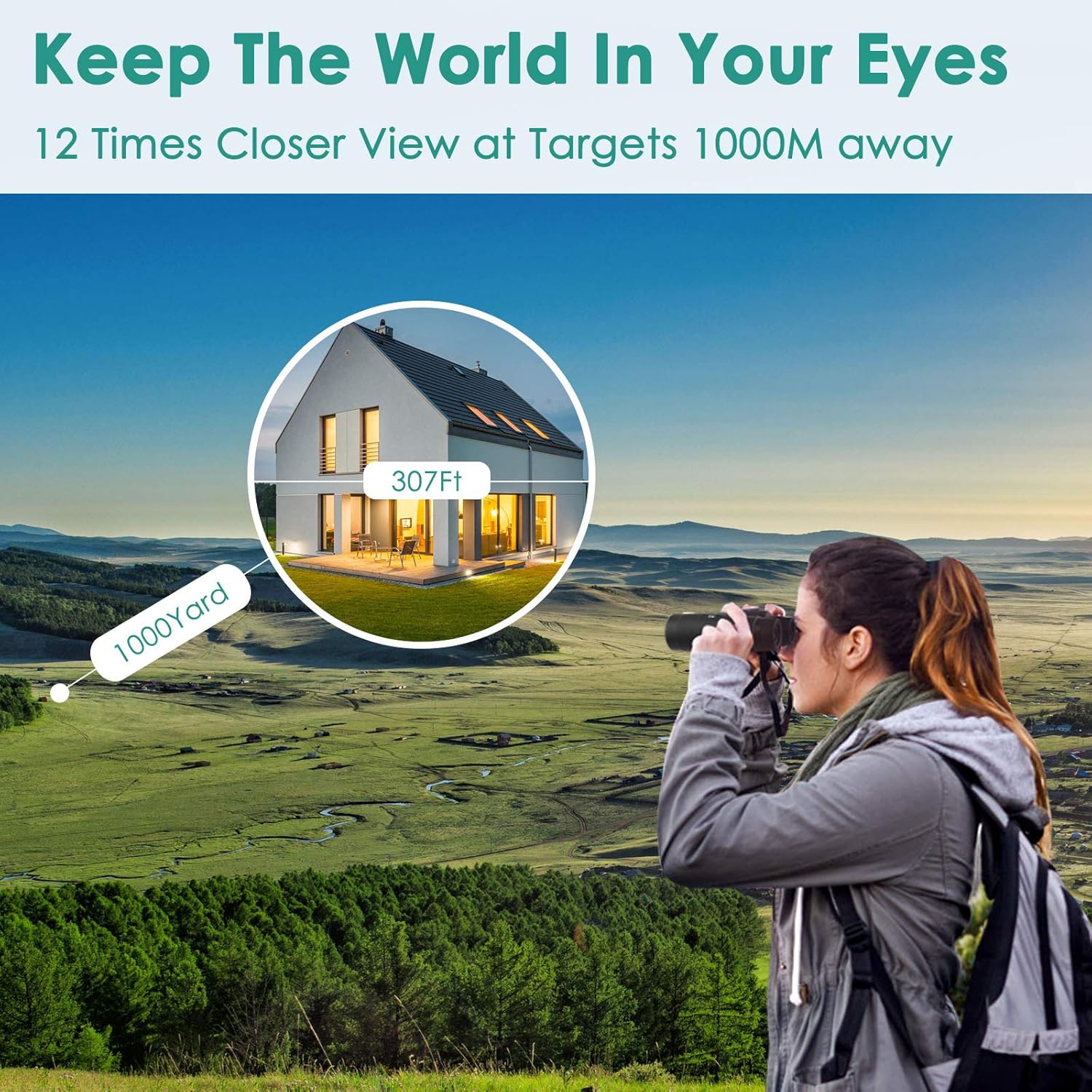Exclusive Discount 80% Offer TDT 12x42 Binoculars for Adults,Lightweight Compact Binoculars for Bird Watching Hunting,Super Sharp and Clear,Large View,Easy Adjust and Focus
