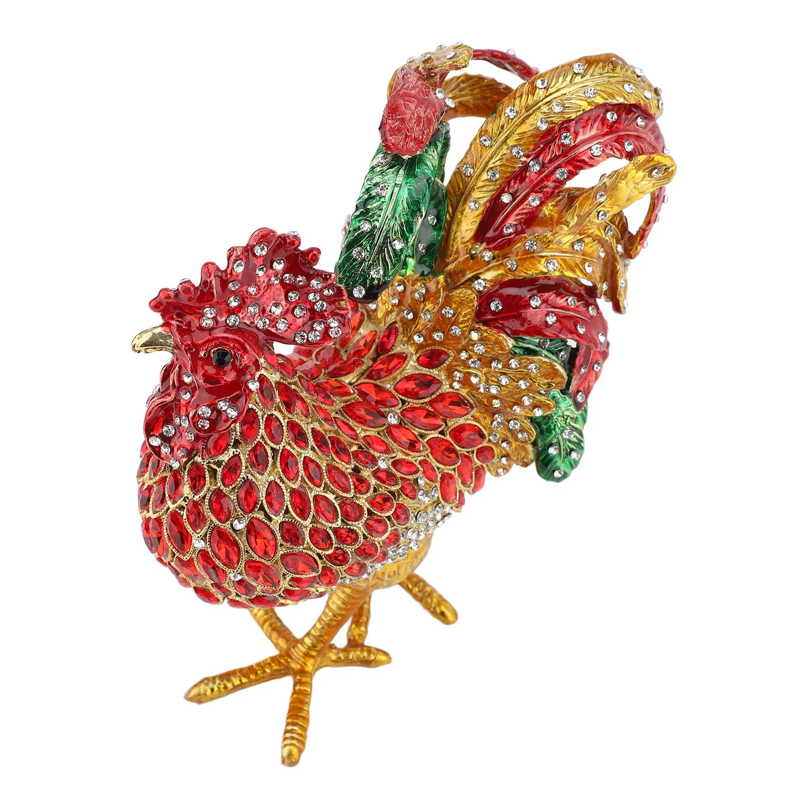 ZJchao Scatola per Ciondoli per Gioielli con e Gallo, in Lega Smaltata, Accessori Decorativi per la Casa per gli Amanti degli Animali