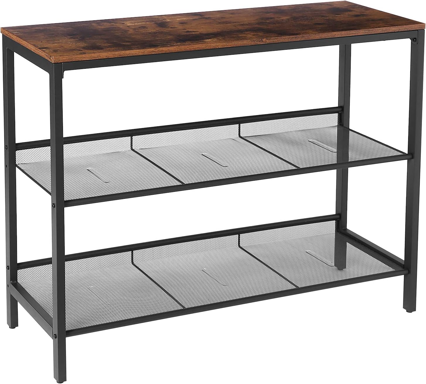 Table Console Fine HOOBRO 75x22x75cm - Style Industriel - Meuble D'Entrée, Bout De Canapé - Grège
