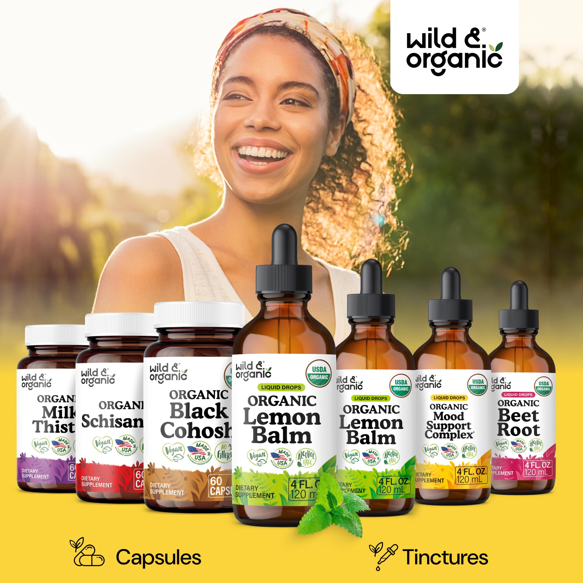 USDA Organic Lemon Balm Tincture for Good Mood - Melissa Drops - 4 oz — Amazon image 8
