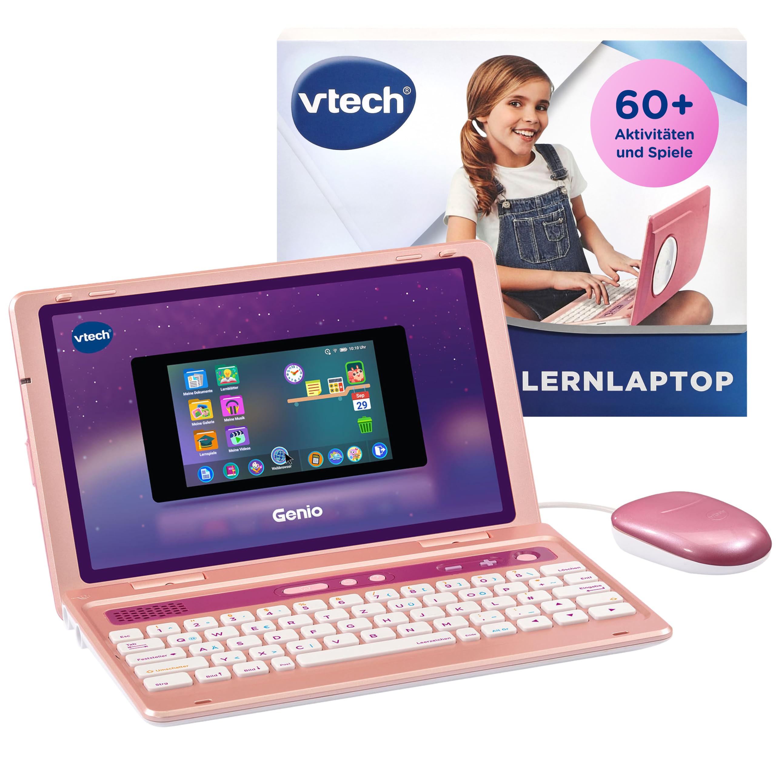 VTech Genio Laptop - Lerncomputer für Kinder 5-12 Jahre pink