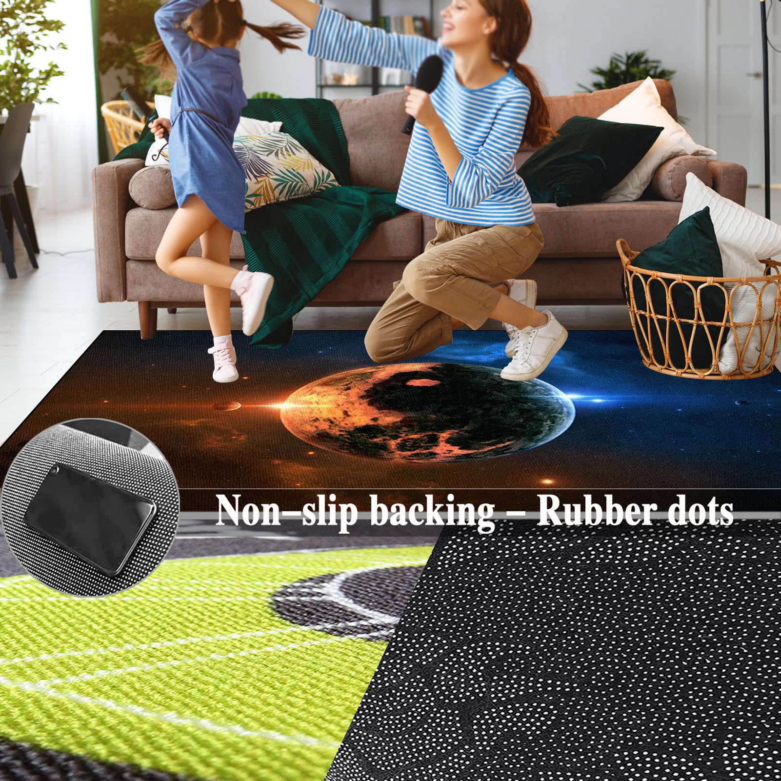 Tappeto per Batteria Acustica, Tappetino Insonorizzato, Drum Carpet per Batteria Elettronica, Drum Tappeto per Musica Pratica E Performance, Insonorizzato Tappeto Batteria Acustica 200 x 160 cm