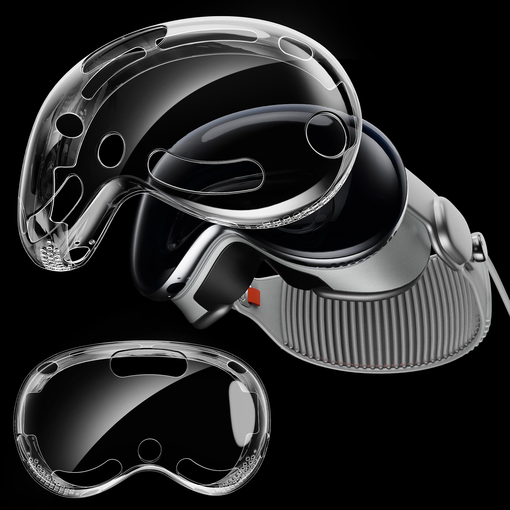 ☆VRヘッドセット Vision Pro 保護カバー 滑り止め 傷つけ防止 Amazon