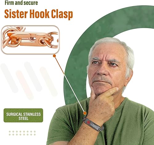 Miniatura 9 de Divoti Pulseras grabadas personalizadas para identificación de la enfermedad de AlzheimerDemencia - ColorTamaño