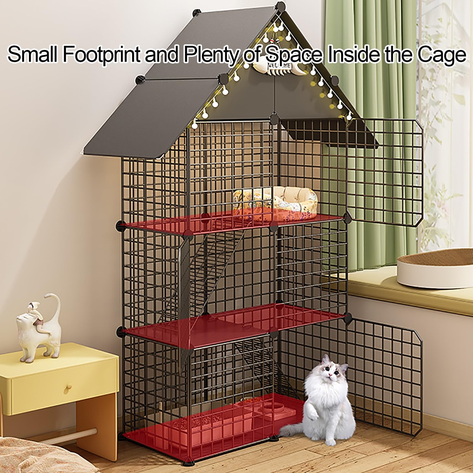 Amazon.co.jp: DYUNCZ 猫 ケージ 大型、猫 ゲージ、キャットケージ、猫