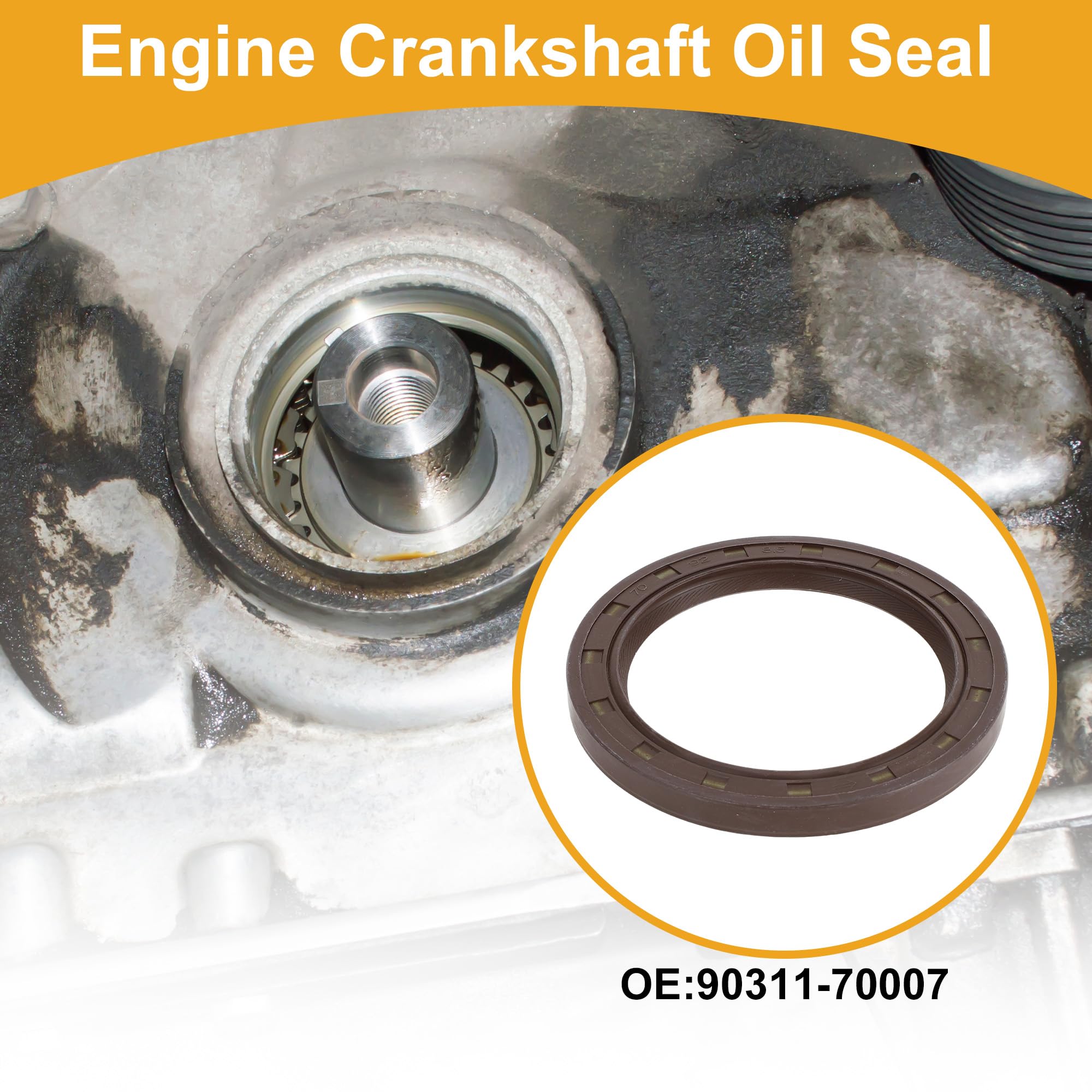 Amazon.com: Partuto Engine Crankshaft Oil Seal No.90311-70007 Rear